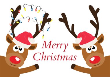 Noel reindeer vektör Illustration. Noel arka plan.