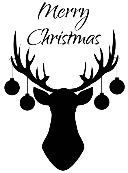 Vector Illustration Christmas Reindeer Christmas Background — Stock Vector