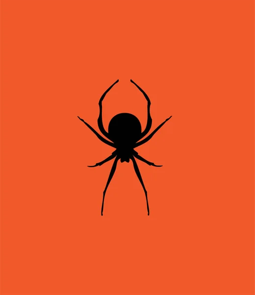 Vektorové Ilustrace Černo Oranžové Pozadí Spider — Stockový vektor