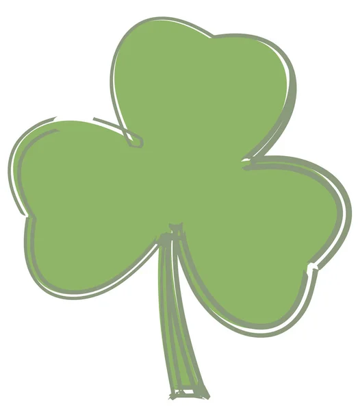 Vektorillustration Shamrock Ikon Patrick Day Symbol — Stock vektor