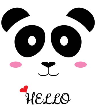 sevimli panda ayısı vektör