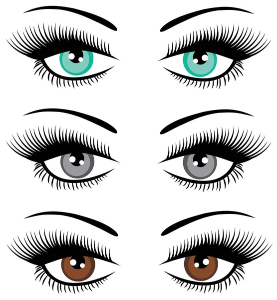 Vector hermosos ojos — Vector de stock