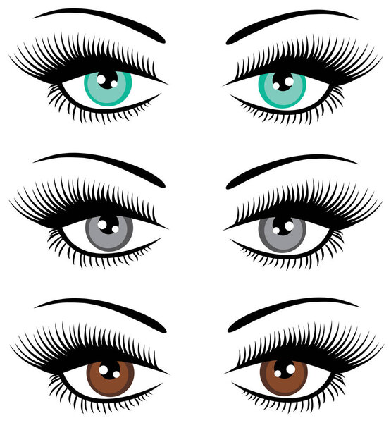 vector beautiful eyes