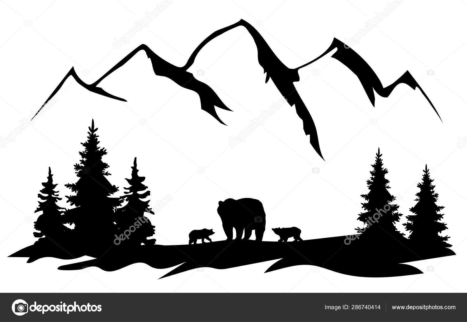 Vector Mountain Landscape Stock Vector Image By C Lilac Design 286740414