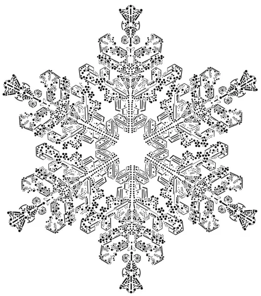 Silhouette vectorielle de flocon de neige — Image vectorielle