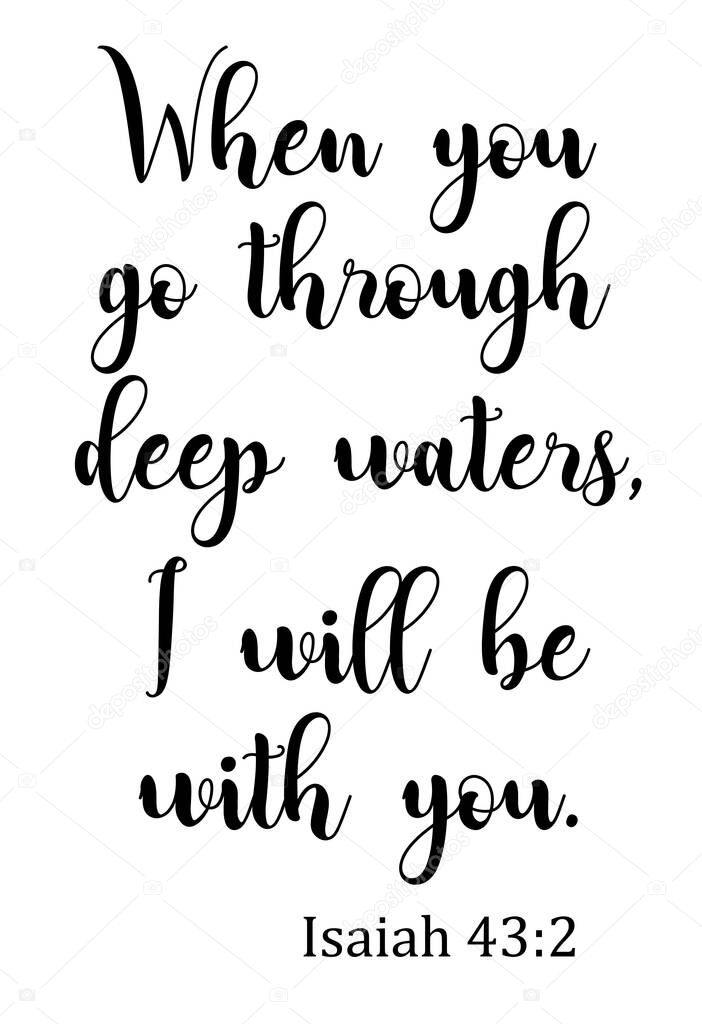 Vector illustration of Bible verse. Bible quote. Christian faith.