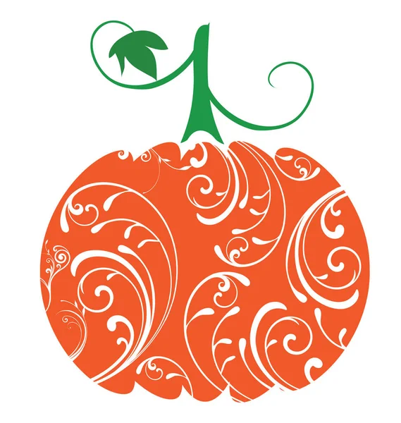 Διανυσματική Απεικόνιση Μιας Λεοπάρδαλης Κολοκύθας Φθινόπωρο Φθινοπωρινή Γιορτή Απόκριες Ημέρα — Διανυσματικό Αρχείο