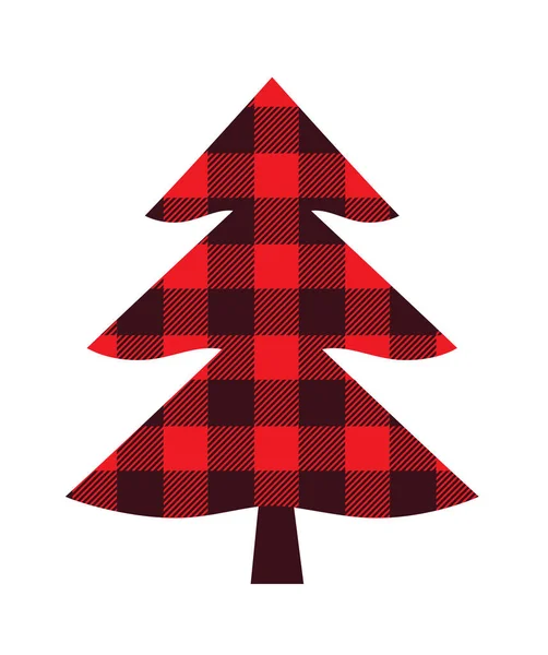 Vector Ilustración Buffalo Plaid Árboles Navidad Resumen Árbol Navidad Fondo — Vector de stock