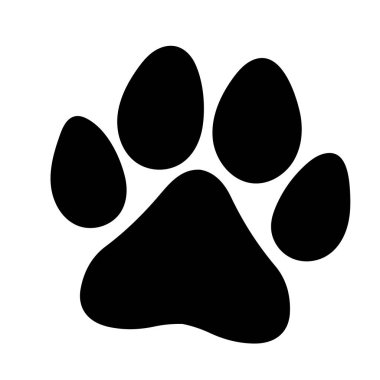 Bir köpek ayak izinin vektör çizimi
