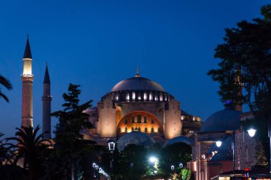 İstanbul 'da gece Ayasofya