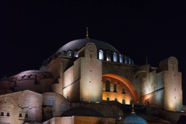 İstanbul 'da gece Ayasofya
