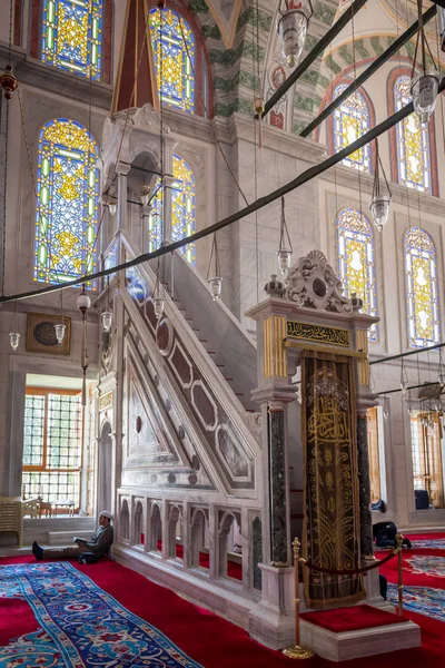 Fatih Moskee Istanbul Interieur Minbar — Stockfoto