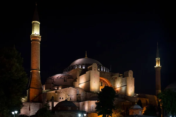 Hagia Sophia Bei Nacht Istanbul — Stockfoto