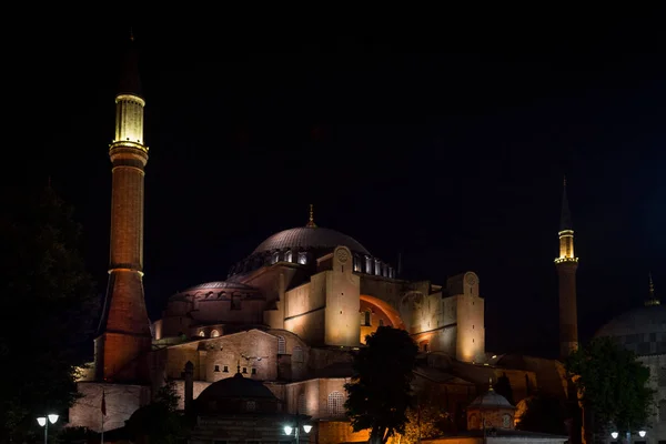 Santa Sofia Noite Istambul — Fotografia de Stock