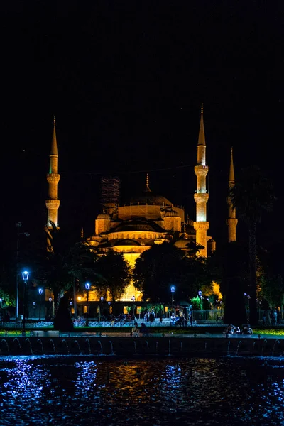 Αγία Σοφία Νύχτα Στην Κωνσταντινούπολη — Φωτογραφία Αρχείου