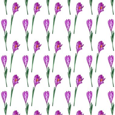 Paskalya öğeleri suluboya çizimi. Elle çizilmiş. Çiçekler, yumurta, leabes, tavşan ve diğer öğeleri. Çiçek sınır. Seamless modeli