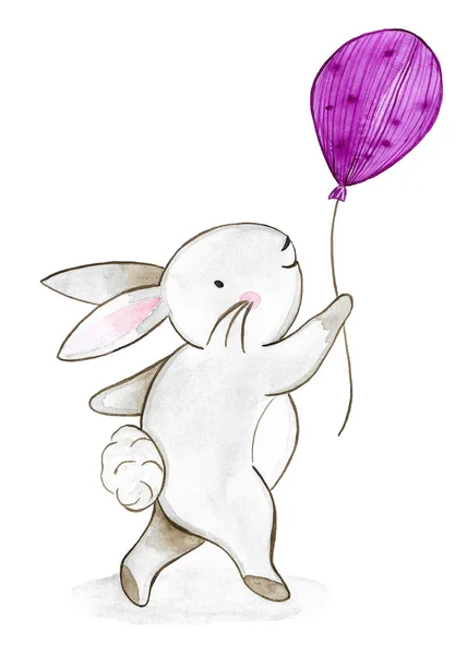 Paskalya öğeleri suluboya çizimi. Elle çizilmiş. Çiçekler, yumurta, leabes, tavşan ve diğer öğeleri. 