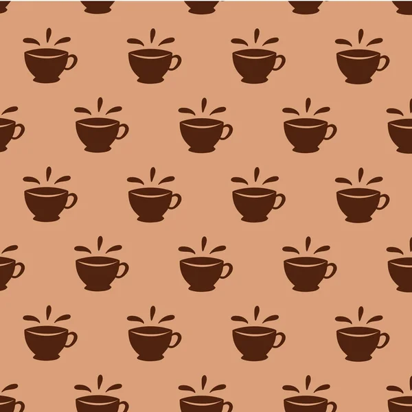 コーヒーのカップとのシームレスなパターン — Stock vektor