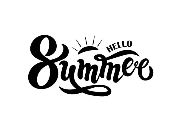 Summer Hand Drawn Lettering — Stock Vector