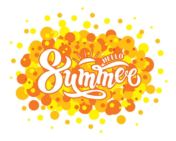 Zomer Hand Getekend Belettering — Stockvector