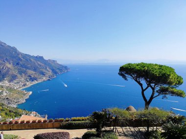Ravello, Italya. Amalfi Sahili. Villa Rufolo 'dan görünüm
