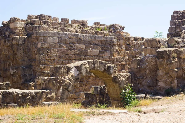 Στη Βόρεια Κύπρο Αντίκα Πόλη Της Σαλαμίνας Θέα Στα Ερείπια — Φωτογραφία Αρχείου