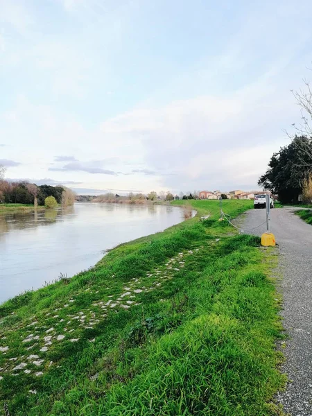 Floden Arno Pisa Italien Utsikt Över Floden Och Staden — Stockfoto