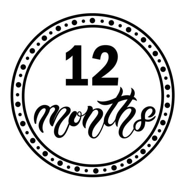 Month Hand Drawn Lettering — Stock Photo, Image