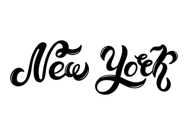 Nueva York Estados Unidos Letras Dibujadas Mano Encanta Nueva York — Archivo Imágenes Vectoriales