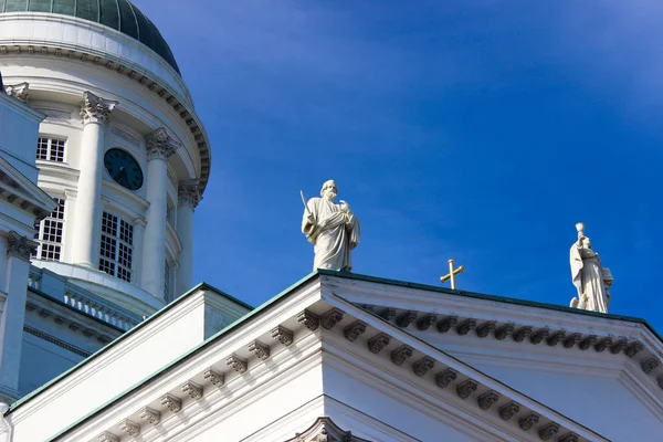 Nikolaikathedrale Von Helsinki Finnland Kathedrale Senatsplatz Und Schöner Blauer Himmel — Stockfoto