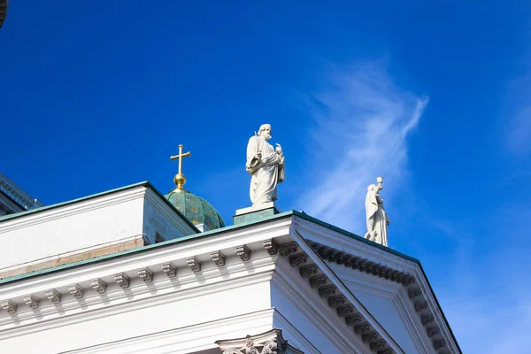 Nikolaikathedrale Von Helsinki Finnland Kathedrale Senatsplatz Und Schöner Blauer Himmel — Stockfoto