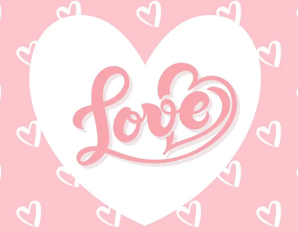 Kärlek Handritade Bokstäver Vektor Illustration Perfekt Logotyp För Bröllop Eller — Stock vektor