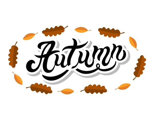 Autumn Hand Drawn Lettering Vector Illustration Best Autumn Design — Stock Vector