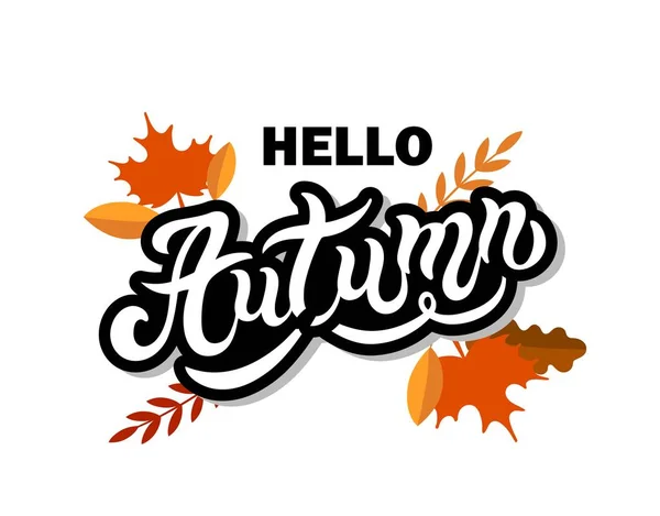 Outono Letras Desenhadas Mão Ilustração Vetorial Melhor Para Design Outono —  Vetores de Stock