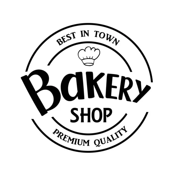 Bakery Shop Hand Drawn Lettering Illustration Vector Illustration — Stock Vector