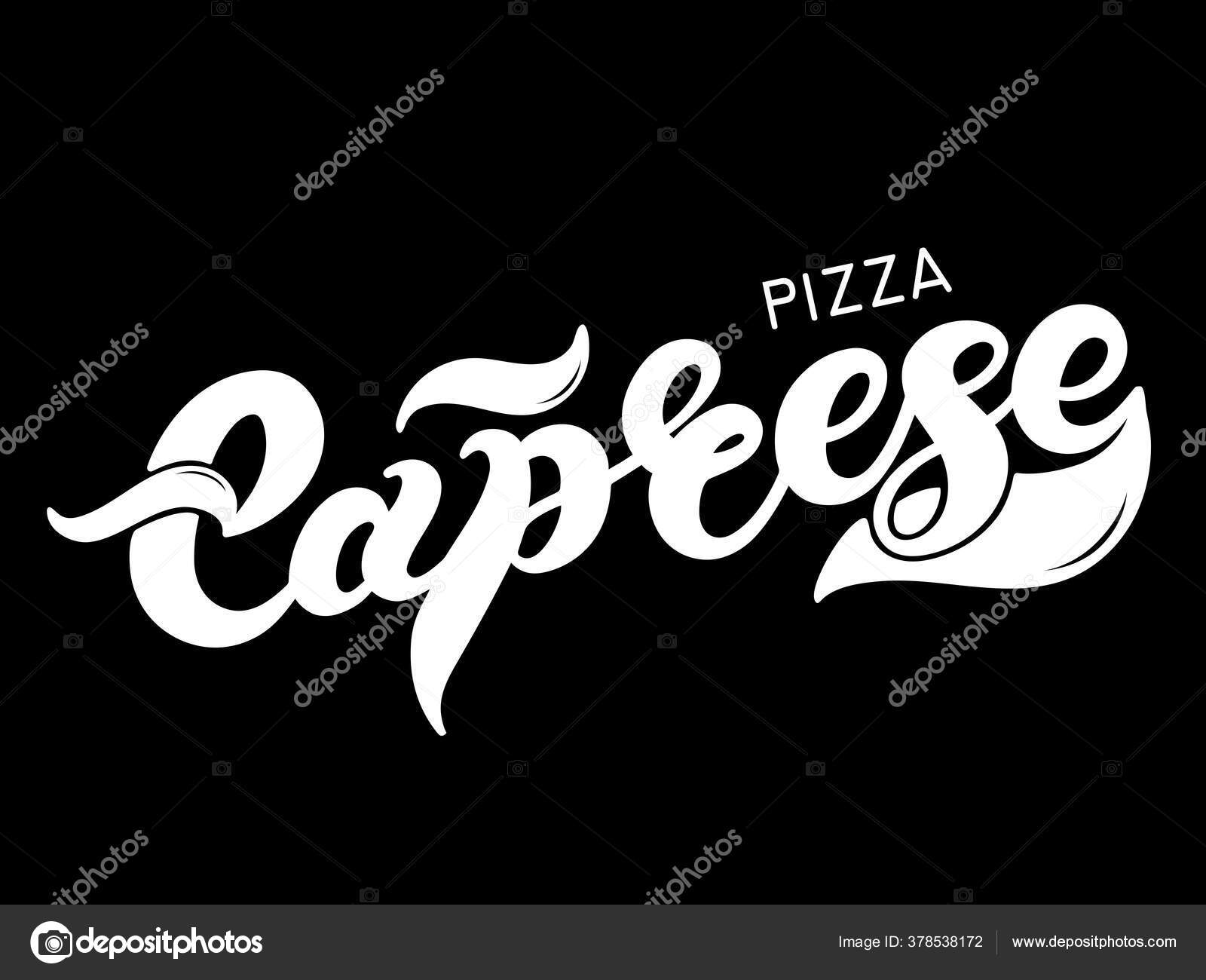 ケープレス イタリア語でピザの種類の名前 手書き文字 イラストはレストランやカフェのメニューデザインに最適です ストックベクター C Darinadreamer