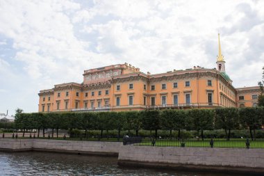 St. Petersburg, Rusya 'daki Mikhailovsky Kalesi manzarası