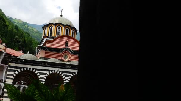 Extérieur Monastère Rila Grand Célèbre Monastère Orthodoxe Oriental Bulgarie — Video