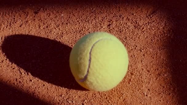 Hand Eines Ballkindes Das Einen Tennisball Aufhebt 180Fps — Stockvideo