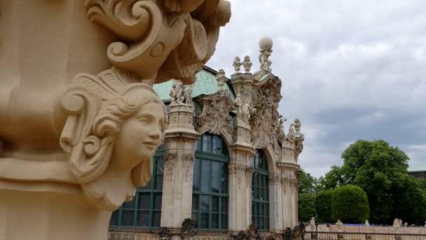 Detaljer Det Berömda Zwinger Palatset Der Dresdner Zwinger Art Gallery — Stockvideo