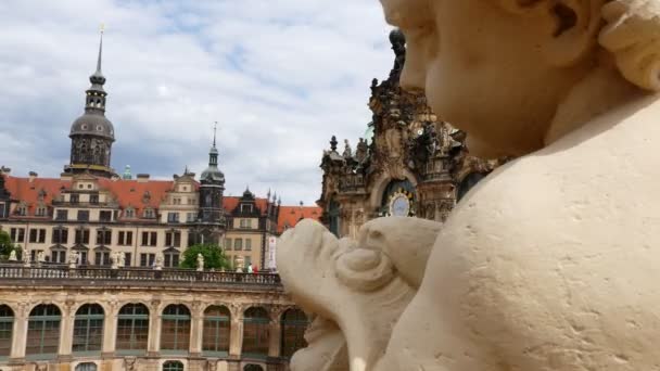 Podrobnosti Slavném Paláci Zwinger Der Dresdner Zwinger Galerie Umění Drážďan — Stock video