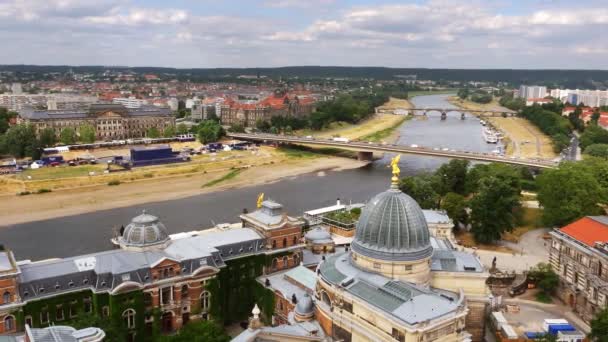 Вид Воздуха Дрезден Германия — стоковое видео