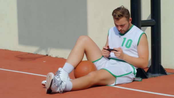 Concept Réaction Des Fans Basket Ball Joueur Basket Excité Tenue — Video