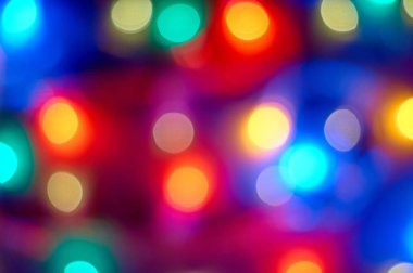 Açık renkli daireler bokeh soyut anahat