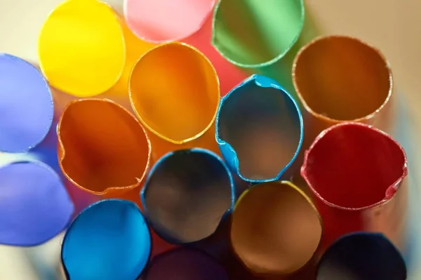 Smettila Usare Cannucce Plastica Cannucce Diversi Colori — Foto Stock