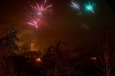 Yeni yıl arifesinde 2019 Muerlenbach Almanya Bertrada kalede.