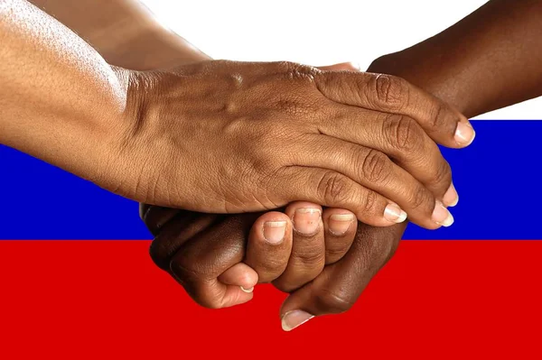 Slovenia flag, intergration of a multicultural group of young people