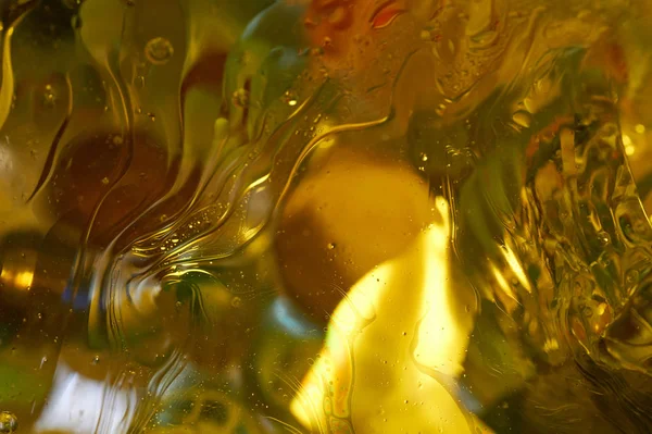 Floating Water Abstract Colorful Oil Drops — Stock Photo, Image