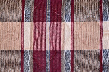 yatakta İskoç retro renk tartan yastıklar