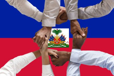 Haiti Bayrağı, gençlerin çok kültürlü bir grup intergration